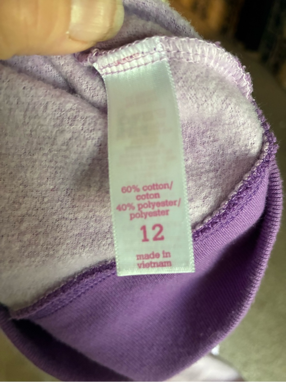 Justice Girls Purple Ombre Full Zip Hoodie Sz 12 Glitter Heart Graphic - Picture 5 of 6